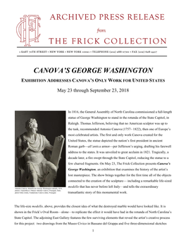 Canova's George Washington