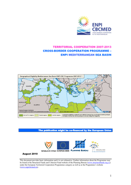 Information Leaflet “Cross-Border Cooperation Programme ENPI