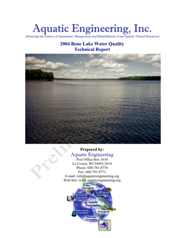 Aquatic Engineering, Inc. Advancing the Science of Assessment, Management and Rehabilitation of Our Aquatic Natural Resources!