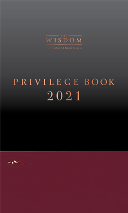 PRIVILEGE BOOK 2021 the WISDOM Onward E-Newsletter (Monthly)