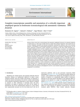 Complete Transcriptome Assembly and Annotation of a Critically Important