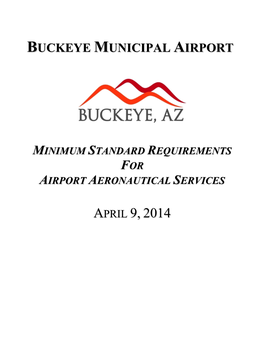 Minimum Standard Requirements for Airport Aeronautical Services