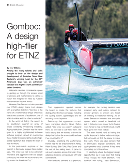 Gomboc: a Design High-Flier for ETNZ