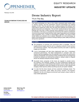 Drone Industry Report