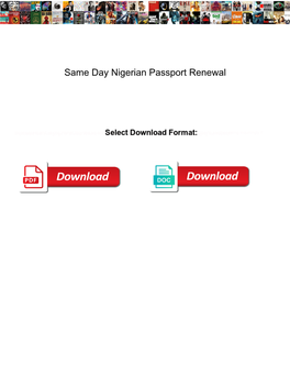 Same Day Nigerian Passport Renewal