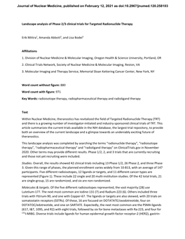 Landscape Analysis of Phase 2/3 Clinical Trials of Targeted