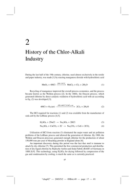 History of the Chlor-Alkali Industry