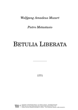 Betulia Liberata