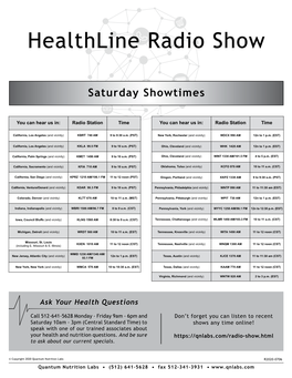 Healthline Radio Show