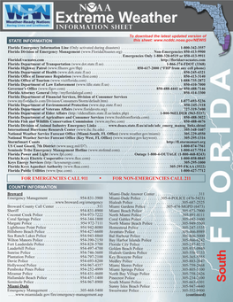 NOAA Extreme Weather Information Sheet