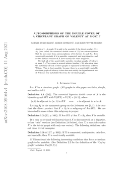 Automorphisms of the Double Cover of a Circulant Graph of Valency at Most 7