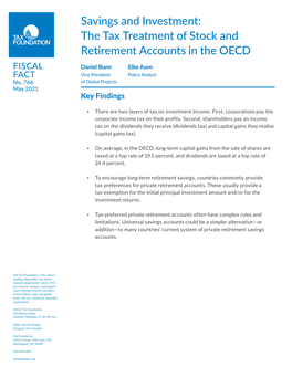 The Tax Treatment of Stock and Retirement Accounts in the OECD