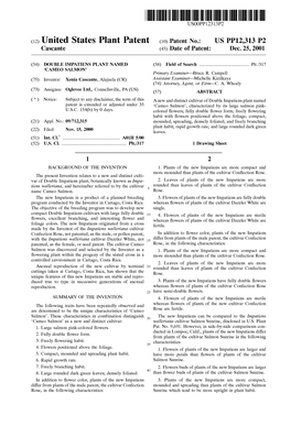 (12) United States Plant Patent (10) Patent No.: US PP12,313 P2 Cascante (45) Date of Patent: Dec