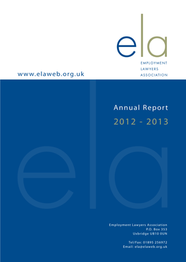 ELA Annual Report 2012-2013