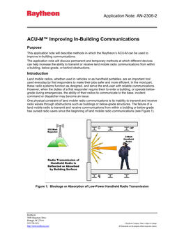 ACU-M™ Improving In-Building Communications