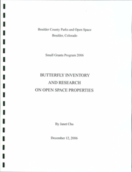 2006 Butterfly Inventory