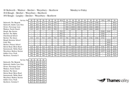 Datchet - Wraysbury - Heathrow Monday to Friday 10A Slough - Datchet - Wraysbury - Heathrow 10S Slough - Langley - Datchet - Wraysbury - Heathrow