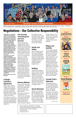 CUPW Perspective (April 2016) (Pdf)
