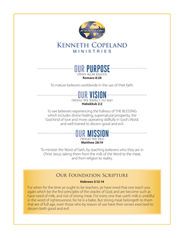 2018 KCM Purpose Vision Mission Statement.Indd