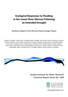 Ecological Responses to Flooding in the Lower River Murray Following an Extended Drought