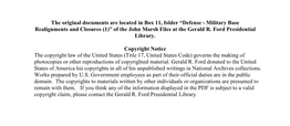 Defense - Military Base Realignments and Closures (1)” of the John Marsh Files at the Gerald R