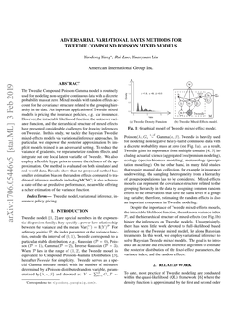 Adversarial Variational Bayes Methods for Tweedie Compound Poisson Mixed Models