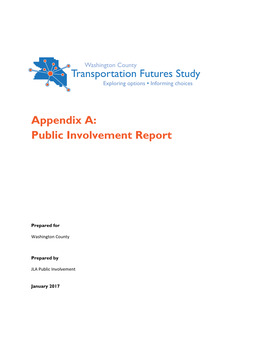 Appendix A: Public Involvement Report