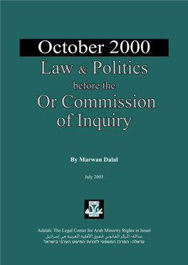 Law & Politics Or Commission of Inquiry October 2000