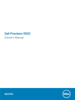 Dell Precision 5520 Owner's Manual