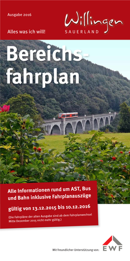 Bereichs- Fahrplan