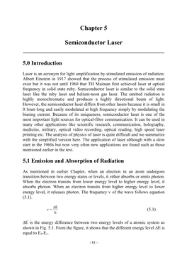 Chapter 5 Semiconductor Laser