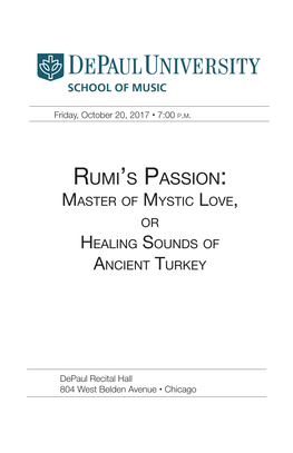 Rumi's Passion