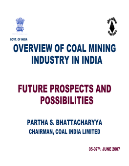Overview of Coal Mining Industry in India