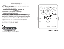 Owner's Manual for Complete Guidance to Operation