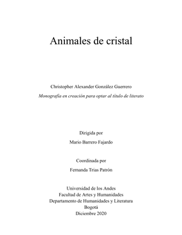 Animales De Cristal