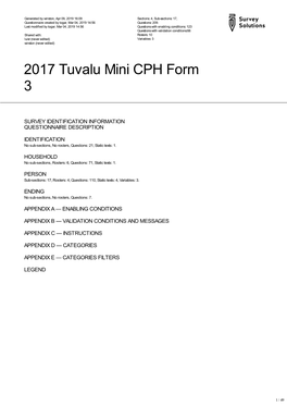 2017 Tuvalu Mini CPH Form 3