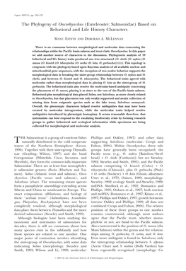 The Phylogeny of Oncorhynchus (Euteleostei: Salmonidae) Based on Behavioral and Life History Characters