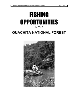 FISHING OPPORTUNITIES in the OUACHITA NATIONAL FOREST Page 1 of 24