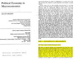 Political Economy in Macroeconomics I Allan Drazen