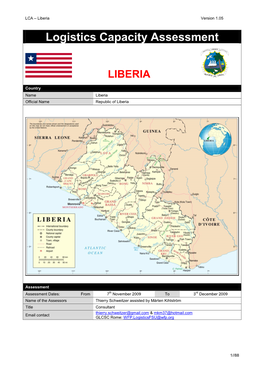 Logistics Capacity Assessment