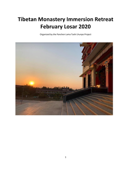 Tibetan Monastery Immersion Retreat February Losar 2020