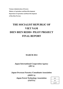 The Socialist Republic of Viet Nam Dien Bien Redd+ Pilot Project Final Report