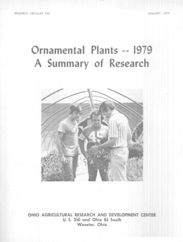 Ornamental Plants -- 1979 a Summary of Research