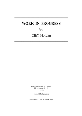 Work in Progress (1999.03.07)