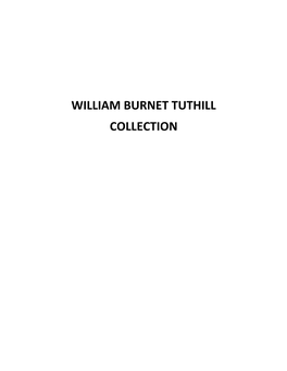 William Burnet Tuthill Collection