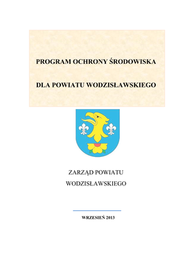 Program Ochrony Środowiska Dla Powiatu Wodzisławskiego