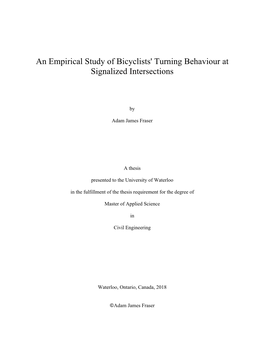 An Empirical Study of Bicyclists' Turning Behaviour at Signalized Intersections