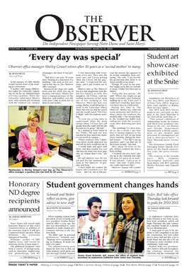 Student Government Changes Hands