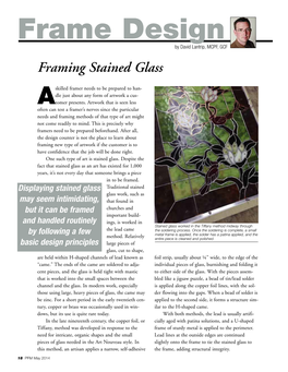 Frame Design by David Lantrip, MCPF, GCF Framing Stained Glass