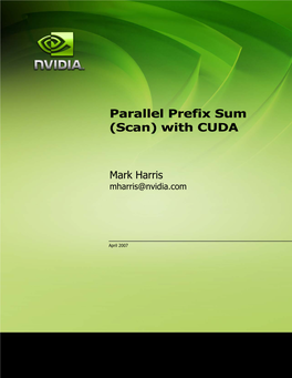 Parallel Prefix Sum (Scan) with CUDA